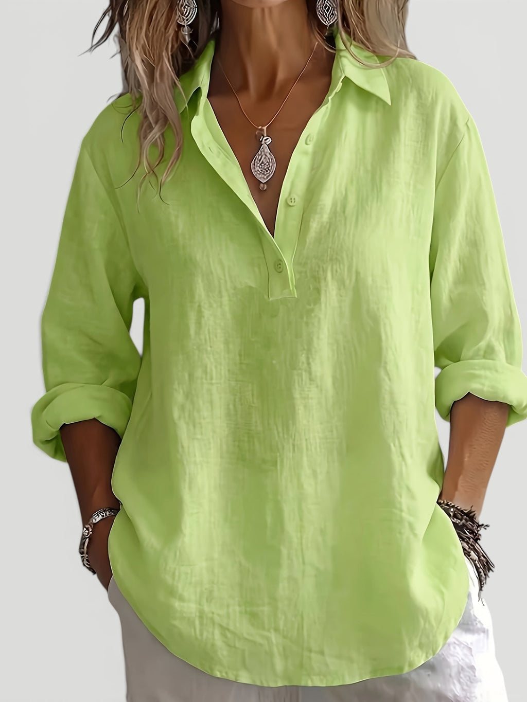 Adele | Women’s Casual Linen Shirt Relaxed Elegant Fit