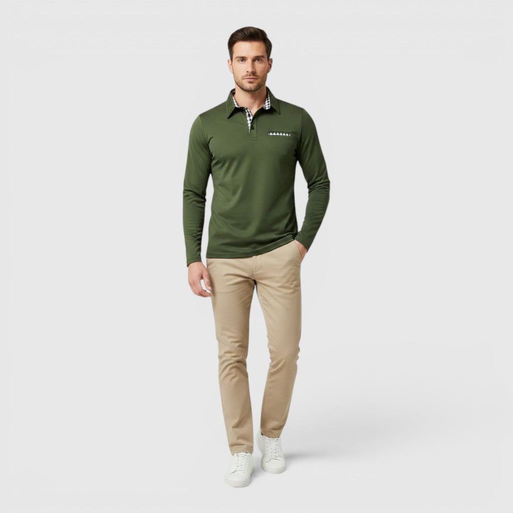 Derek Quick-Dry Plaid Polo Shirt