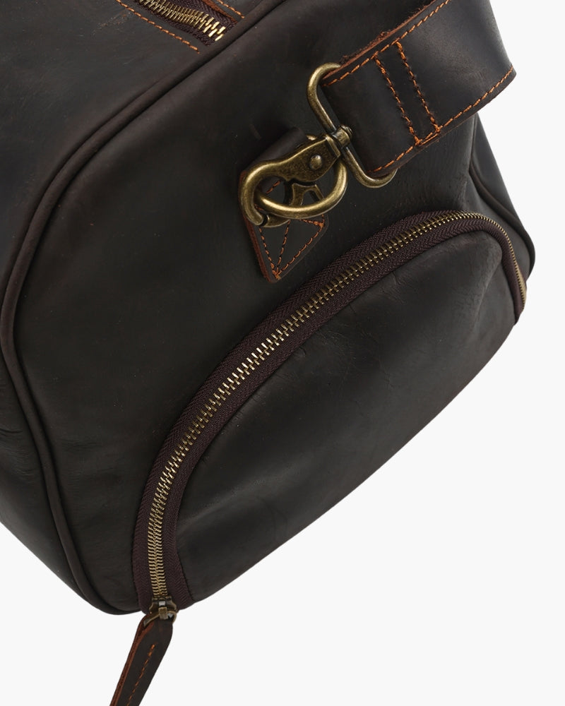 Ashford Leather Weekender - Mance Wear Brown
