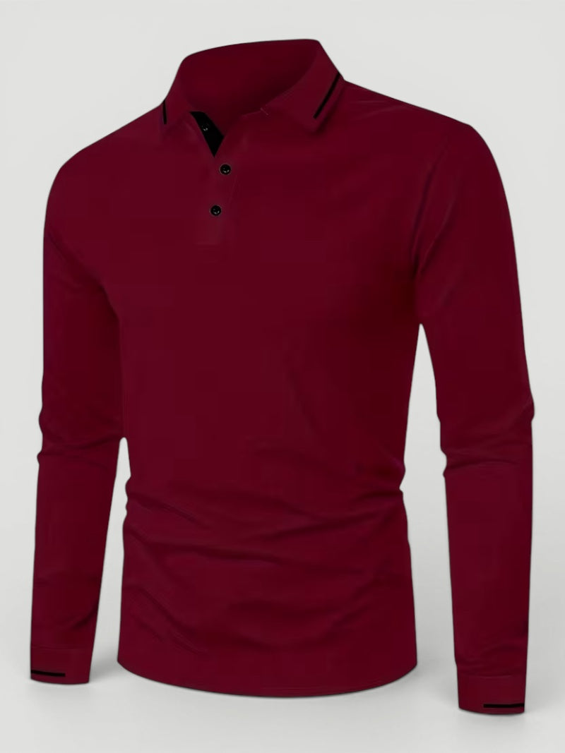 Evan | Men’s Long Sleeve Polo Shirt Everyday Comfort