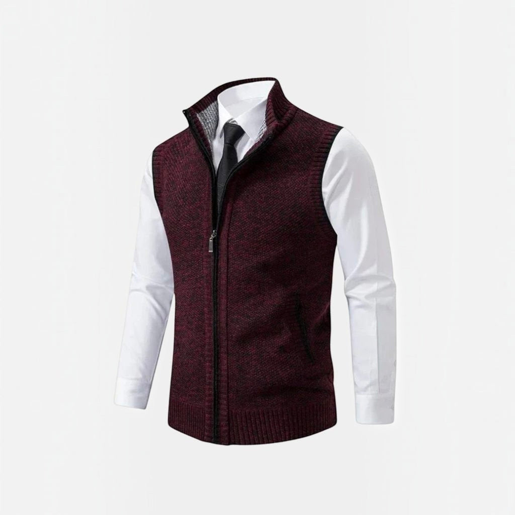 Edmund Lightweight Full Zip Sweater Vest