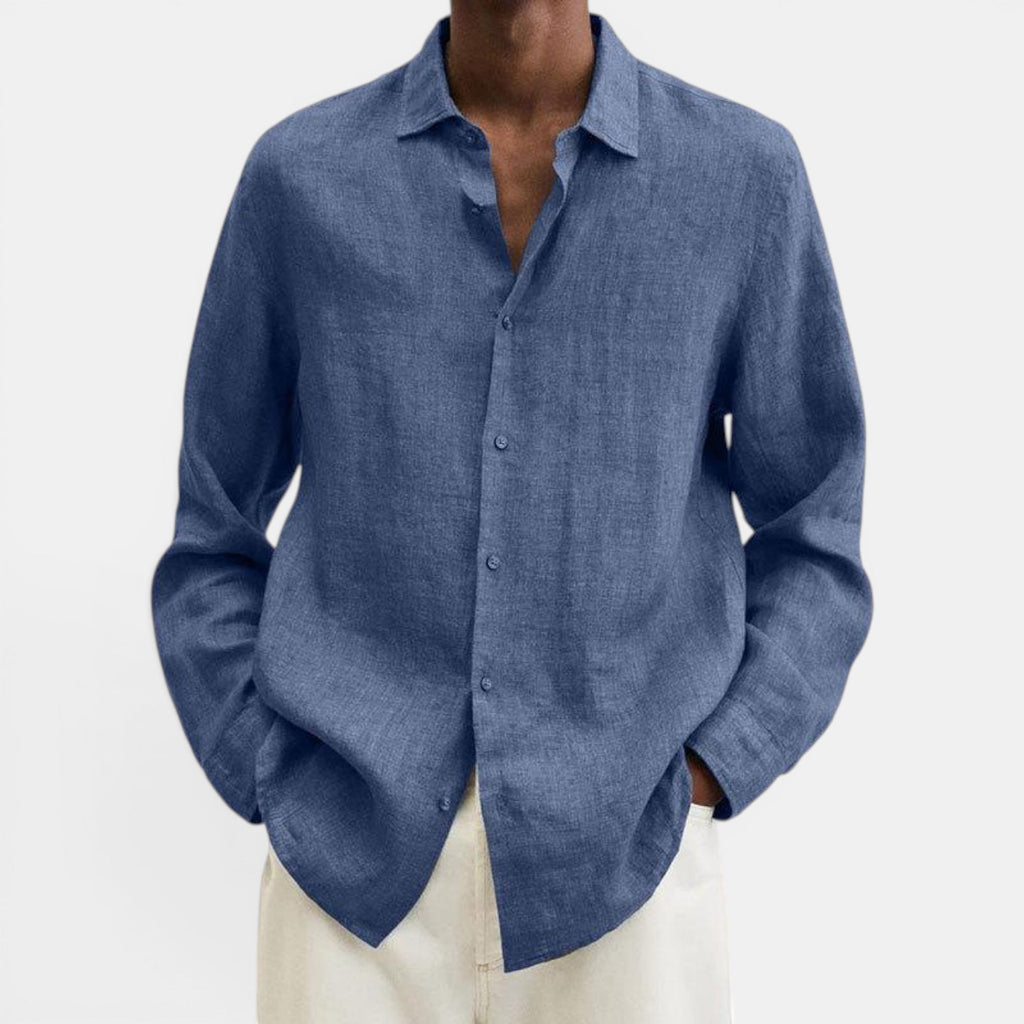 Ben | Men's Lightweight Linen Breathable Button Up Shirt