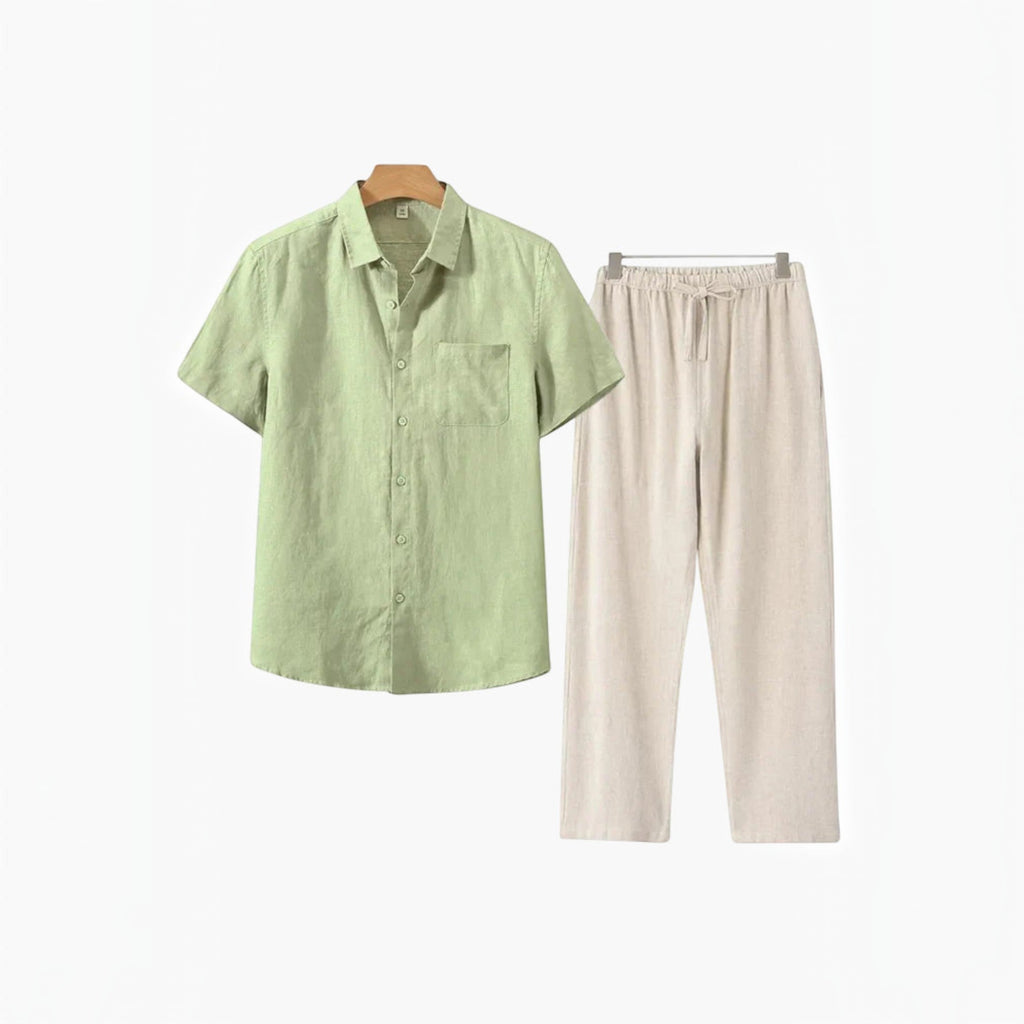 Hugo | Men's Linen Matching Shirt and Shorts Set