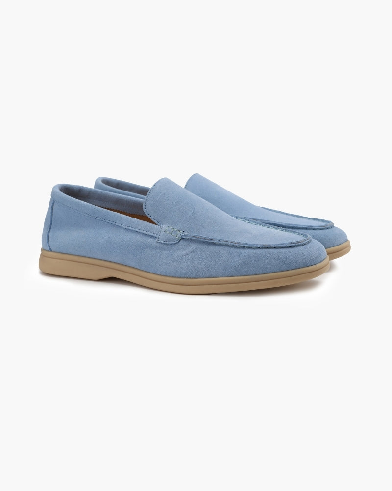 Suede Loafers - Mance Wear Skye Blue / 4