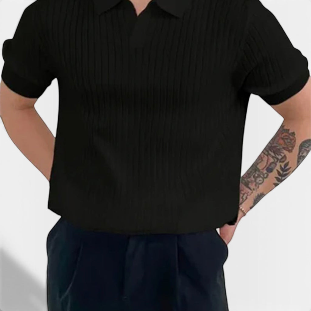 Martin | Men's Lightweight Ribbed Cotton Polo Shirt