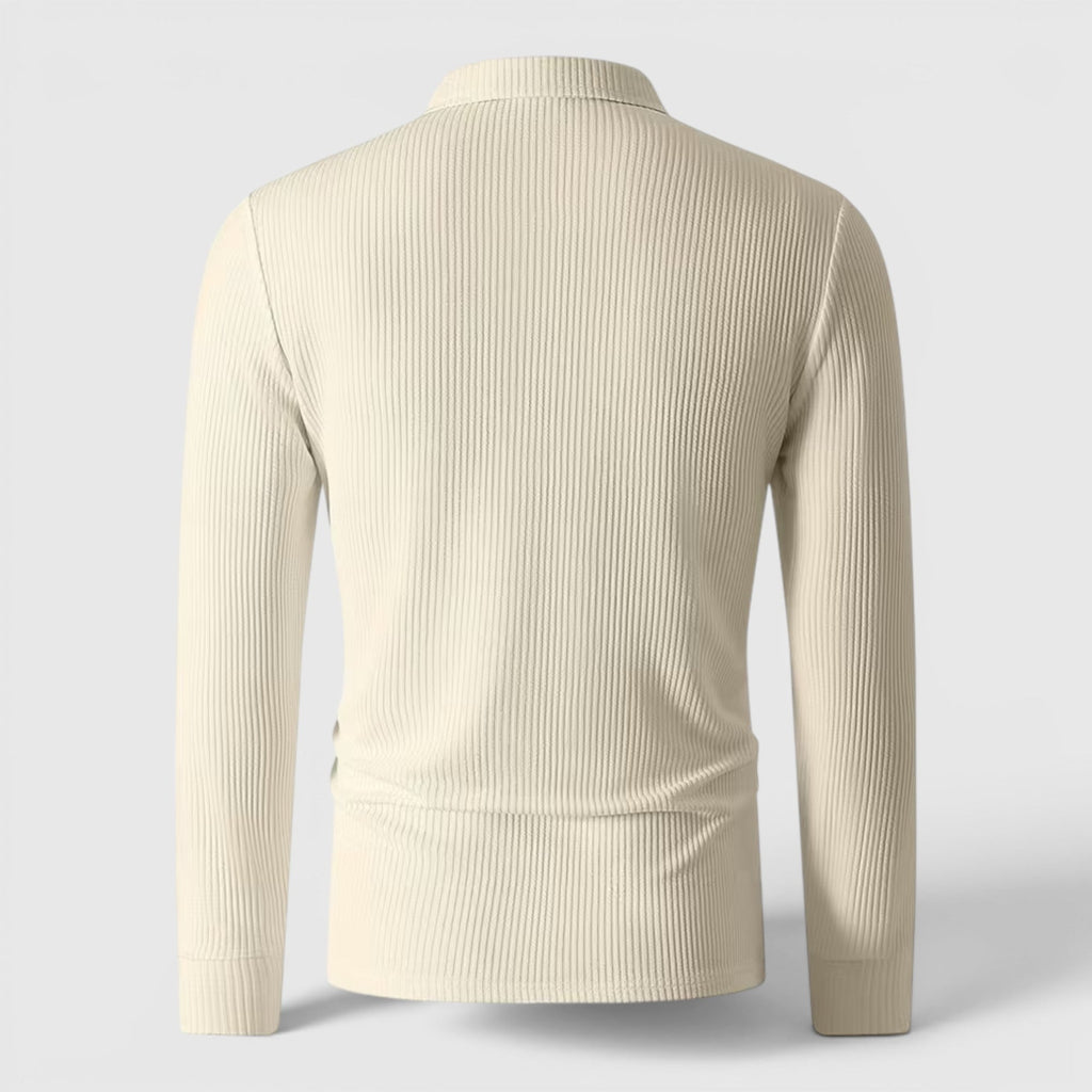 Jonah Zip-Up Ribbed Polo