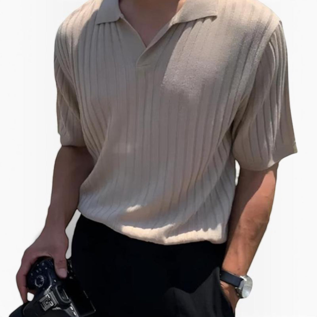 Martin | Men's Lightweight Ribbed Cotton Polo Shirt