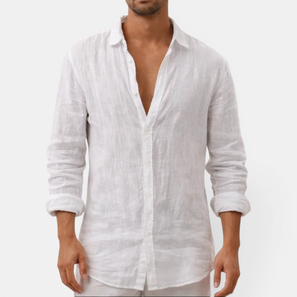 Edmund | Men's Linen Shirt – Breathable Casual Button Up