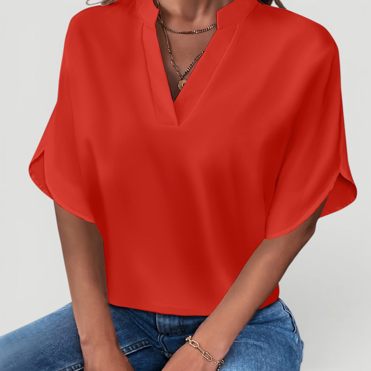 Grace | Women’s Lightweight Blouse Elegant Short Sleeve