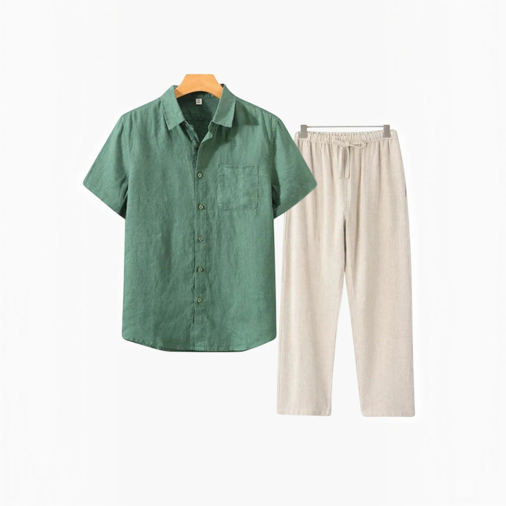 Hugo | Men's Linen Matching Shirt and Shorts Set