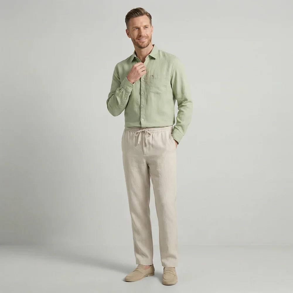 Linen Lifestyle Set – Sage Green & Beige - Mance Wear S