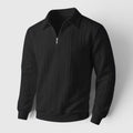 Zachary Textured Knit Polo Sweatshirt