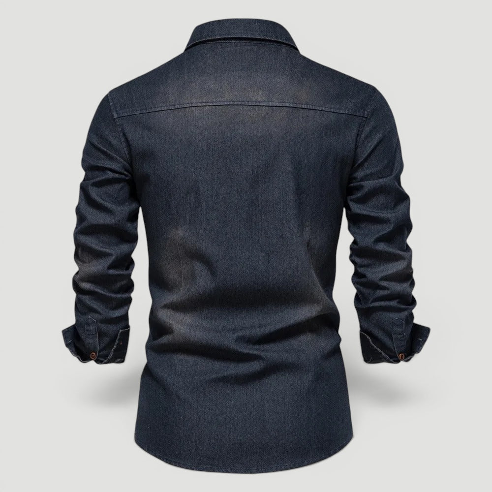 Leo Button-Up Denim Shirt