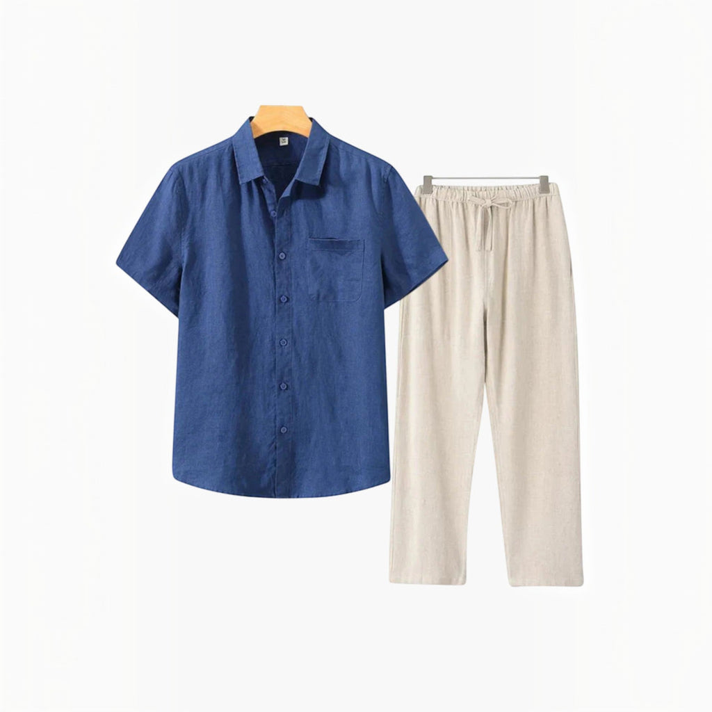 Hugo | Men's Linen Matching Shirt and Shorts Set