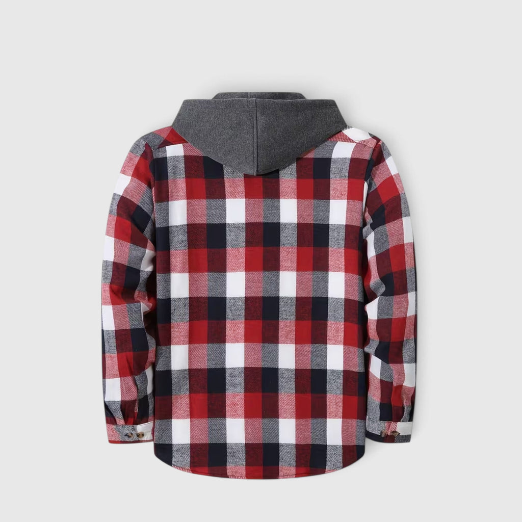 Nicholas Hooded Flannel Shirt Jacket