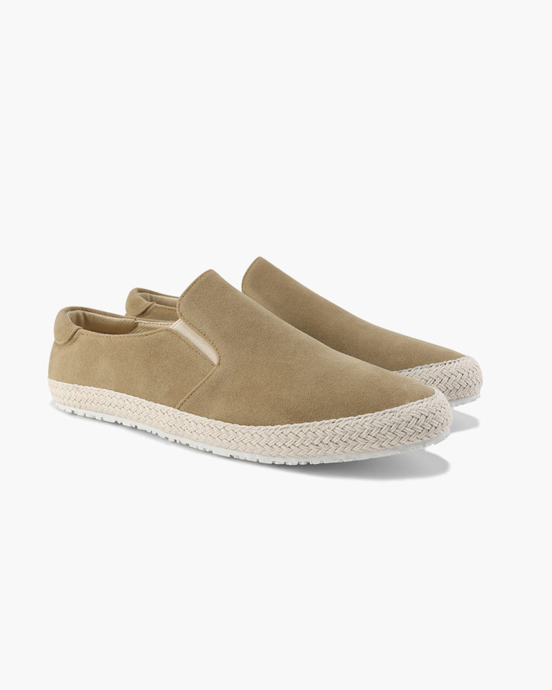 City Suede Loafers worn outfit – Mance Wear men's slip-on shoes