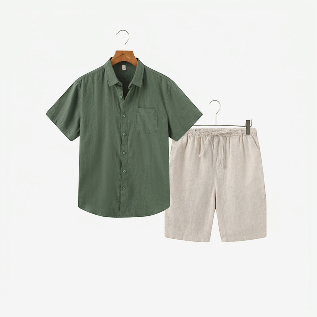 Nathan Linen Shirt & Shorts Set