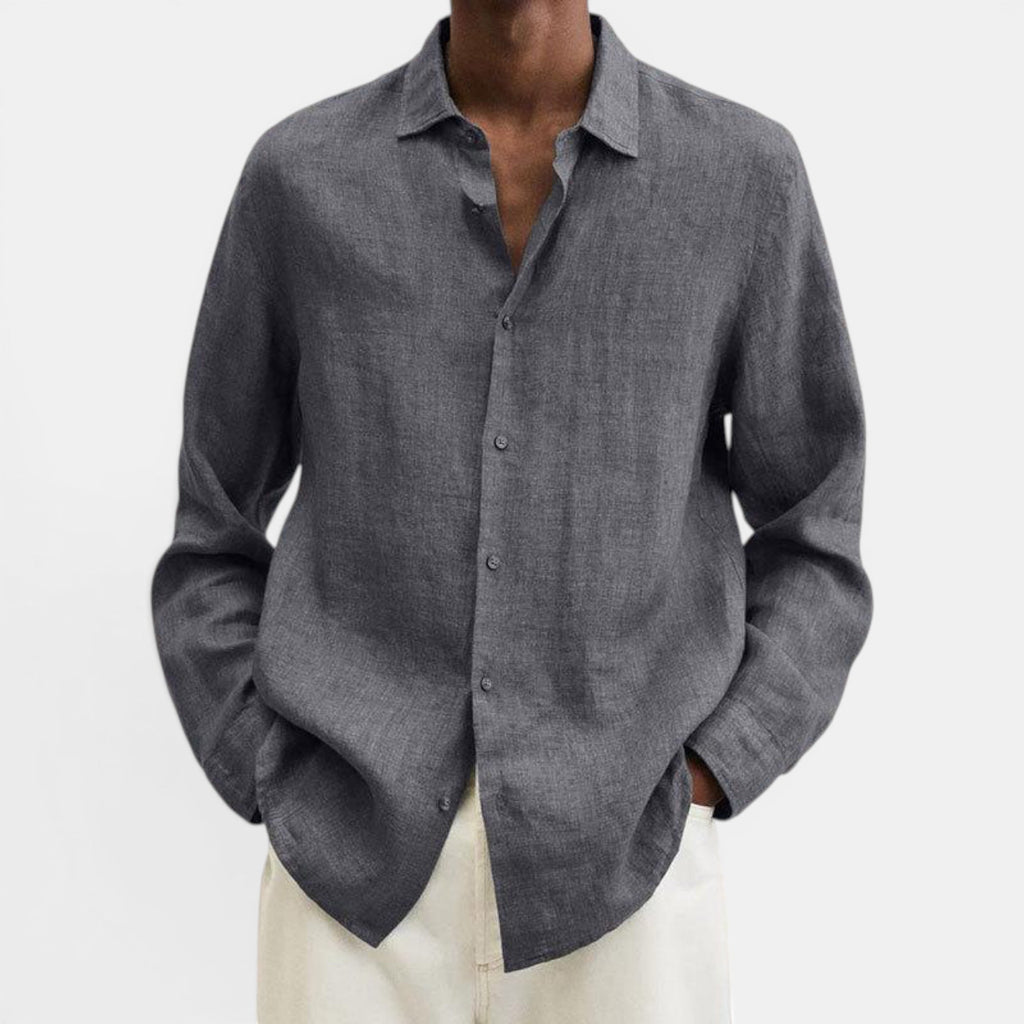 Ben | Men's Lightweight Linen Breathable Button Up Shirt