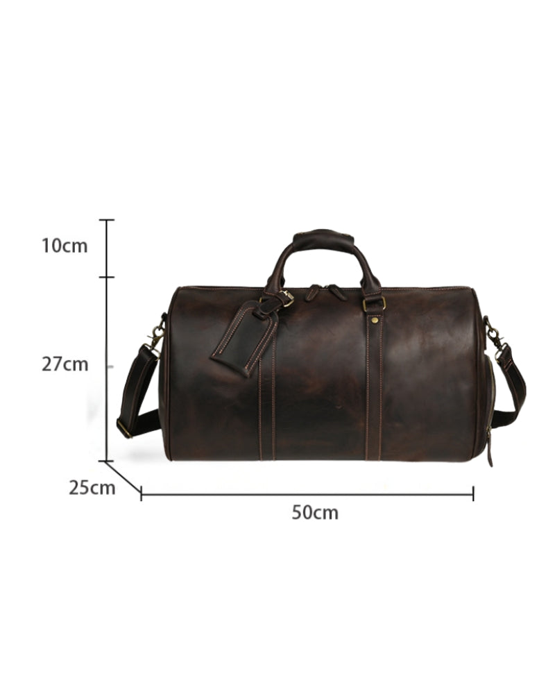 Ashford Leather Weekender - Mance Wear Brown