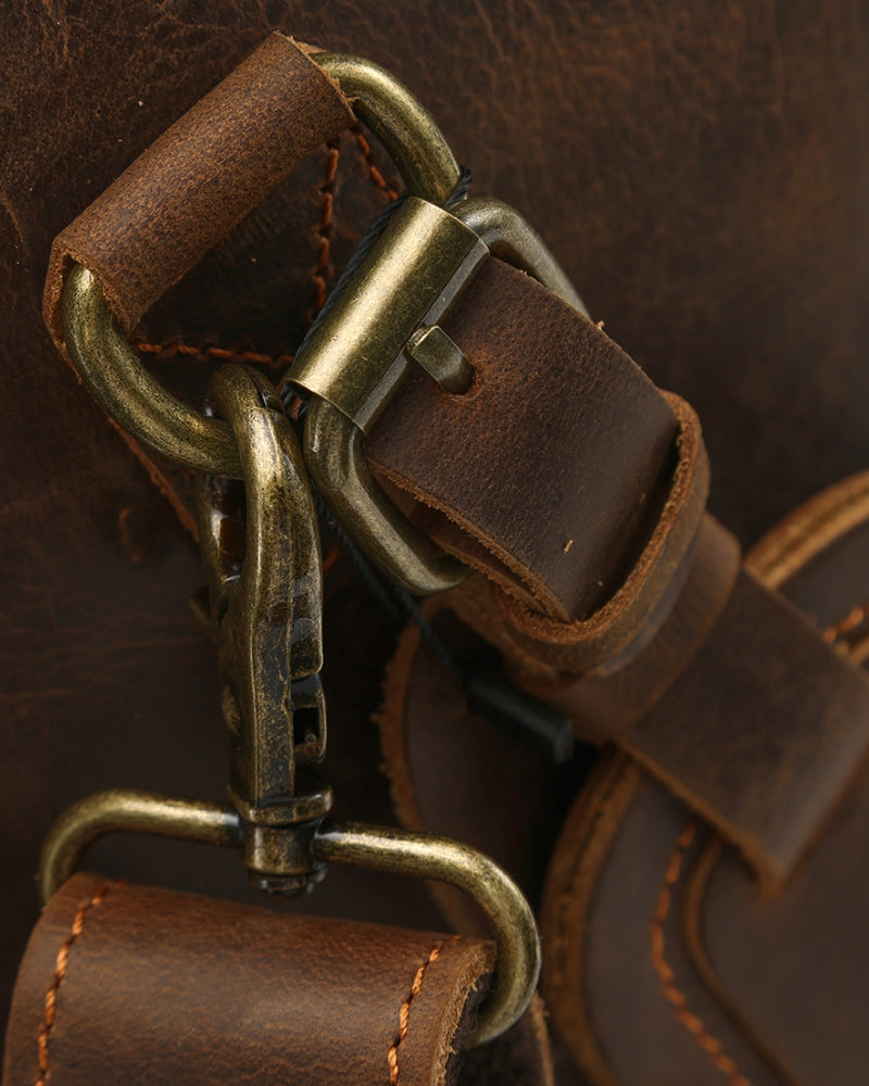 Ashford Leather Weekender - Mance Wear Brown