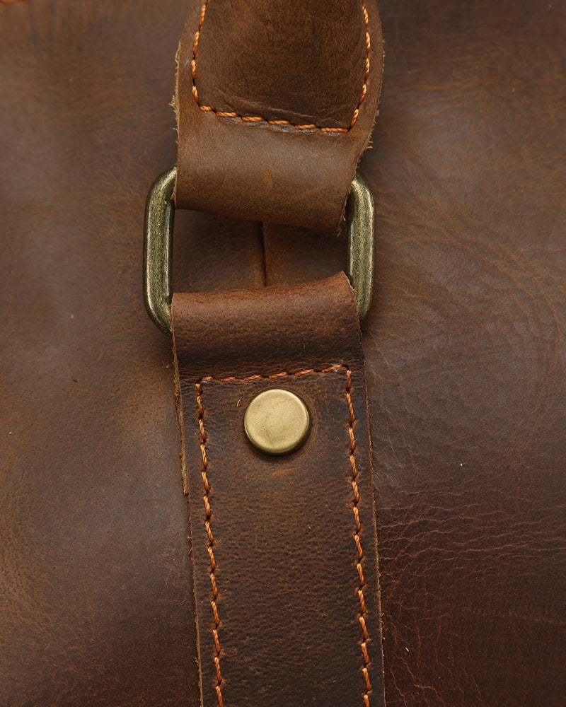 Ashford Leather Weekender - Mance Wear Brown
