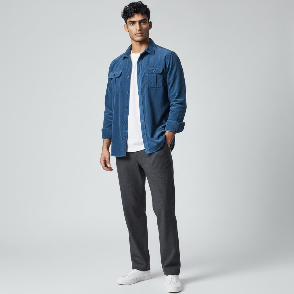 James Button-Up Corduroy Shirt