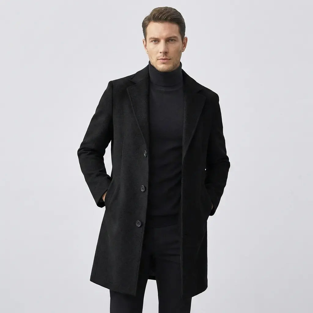 Coat Wool Urban Nero