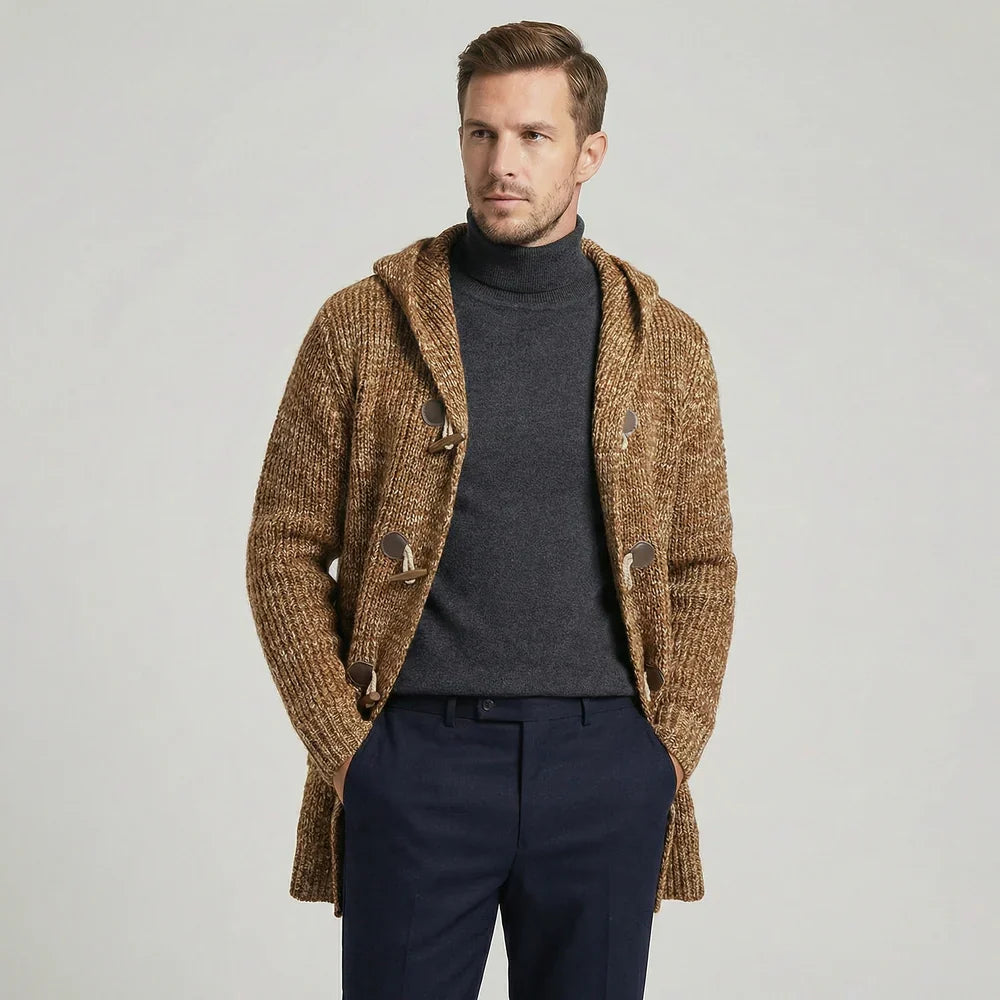Cardigan Hooded Wool Nord - Mance Wear Wine Red / M