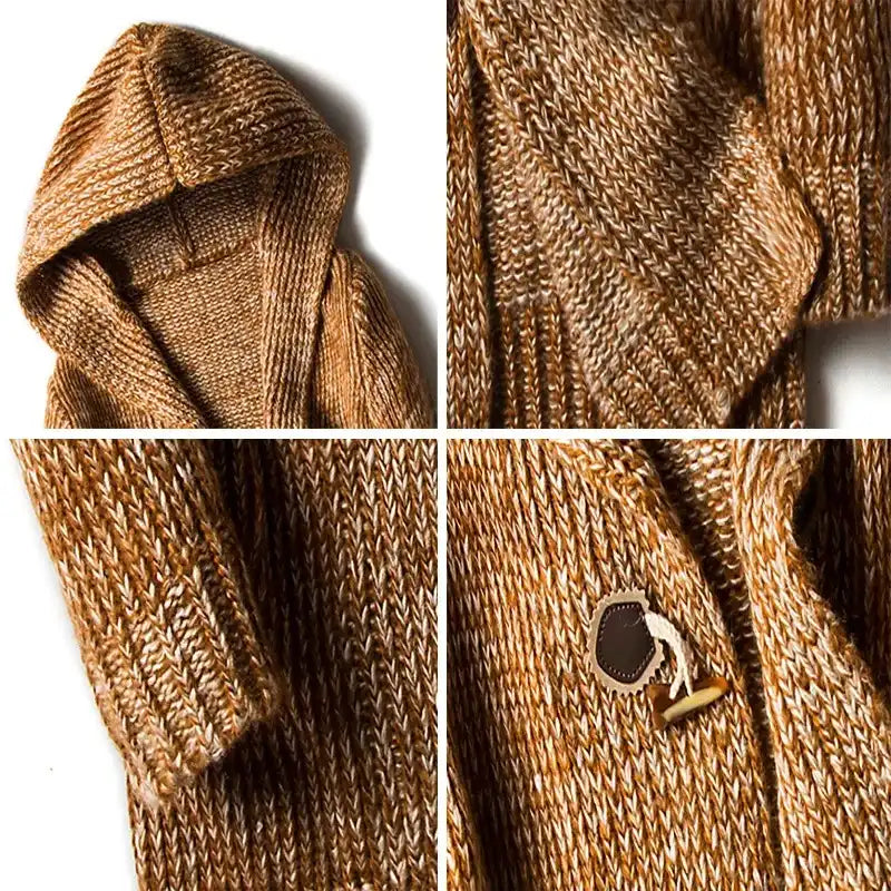 Cardigan Hooded Wool Nord - Mance Wear Wine Red / M