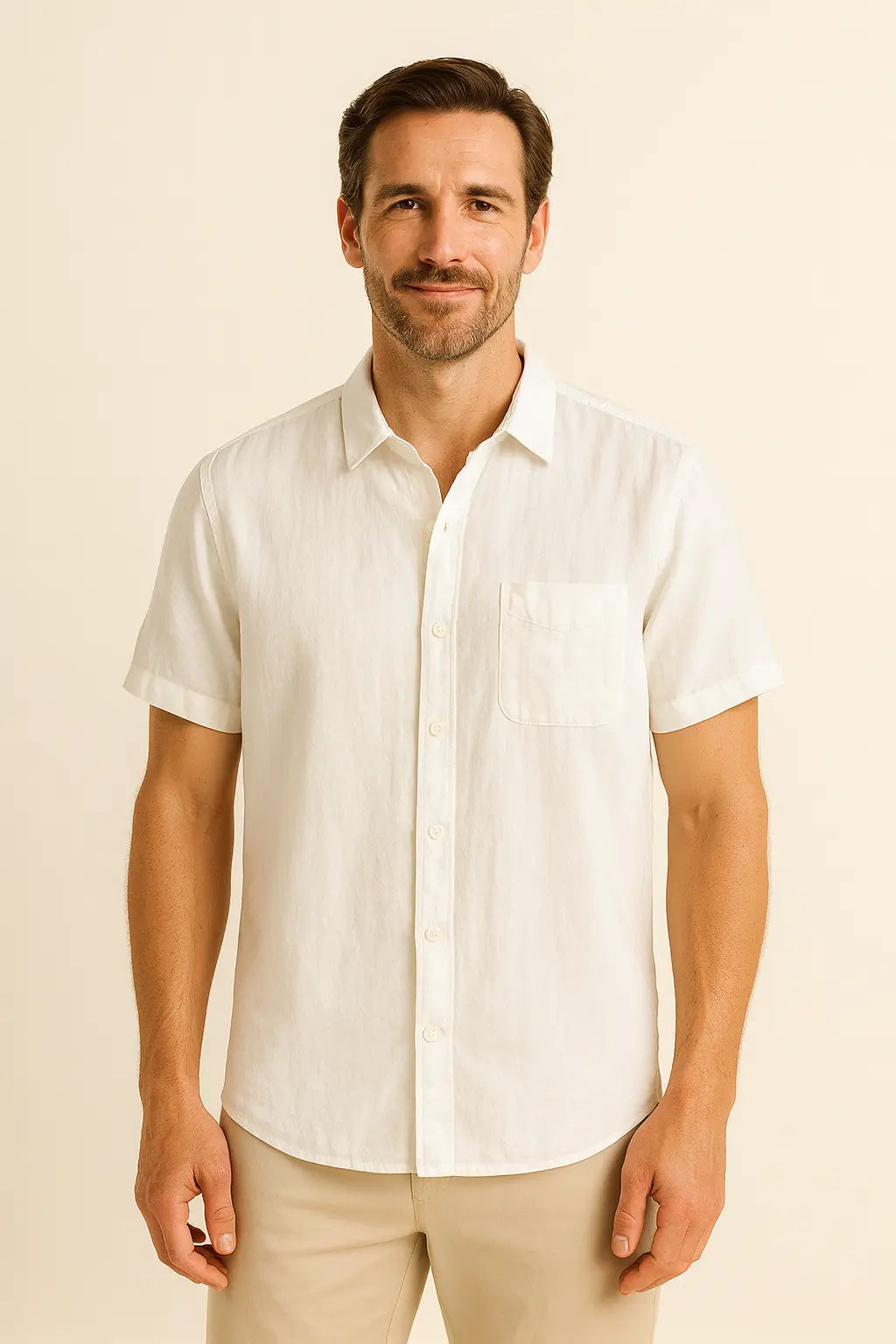 Essential Linen-Blend Short Sleeve Shirt