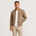Leo | Men's Lightweight Faux Suede Bomber Jacket Zip Front