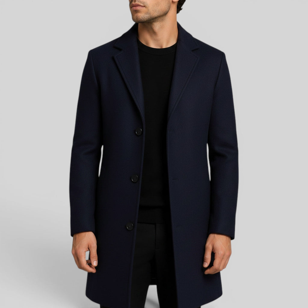 Xavier Button Front Trench Coat