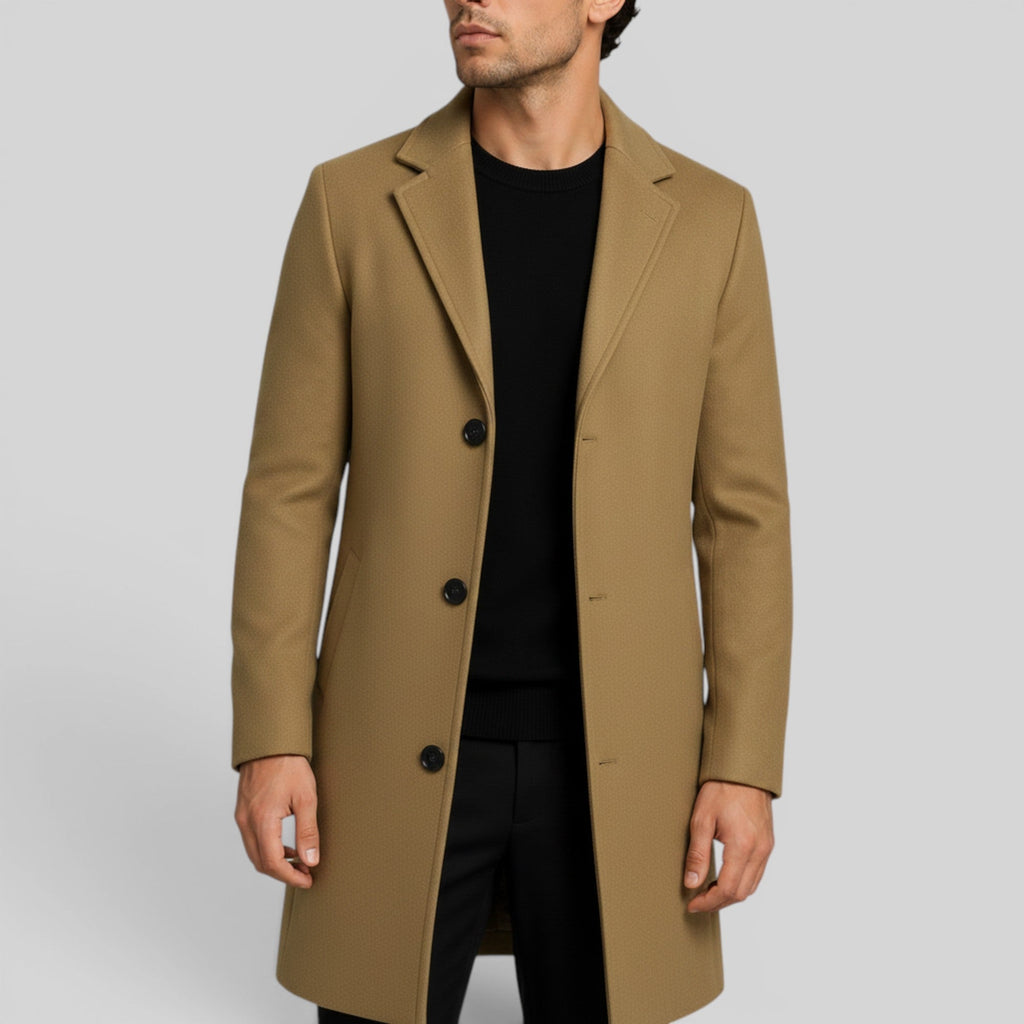 Xavier Button Front Trench Coat