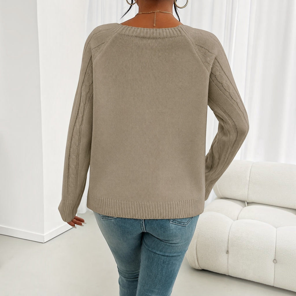 Trixie Button Detail Knit Sweater