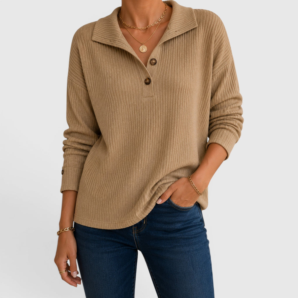 Rhea Relaxed Fit Linen Pullover Shirt