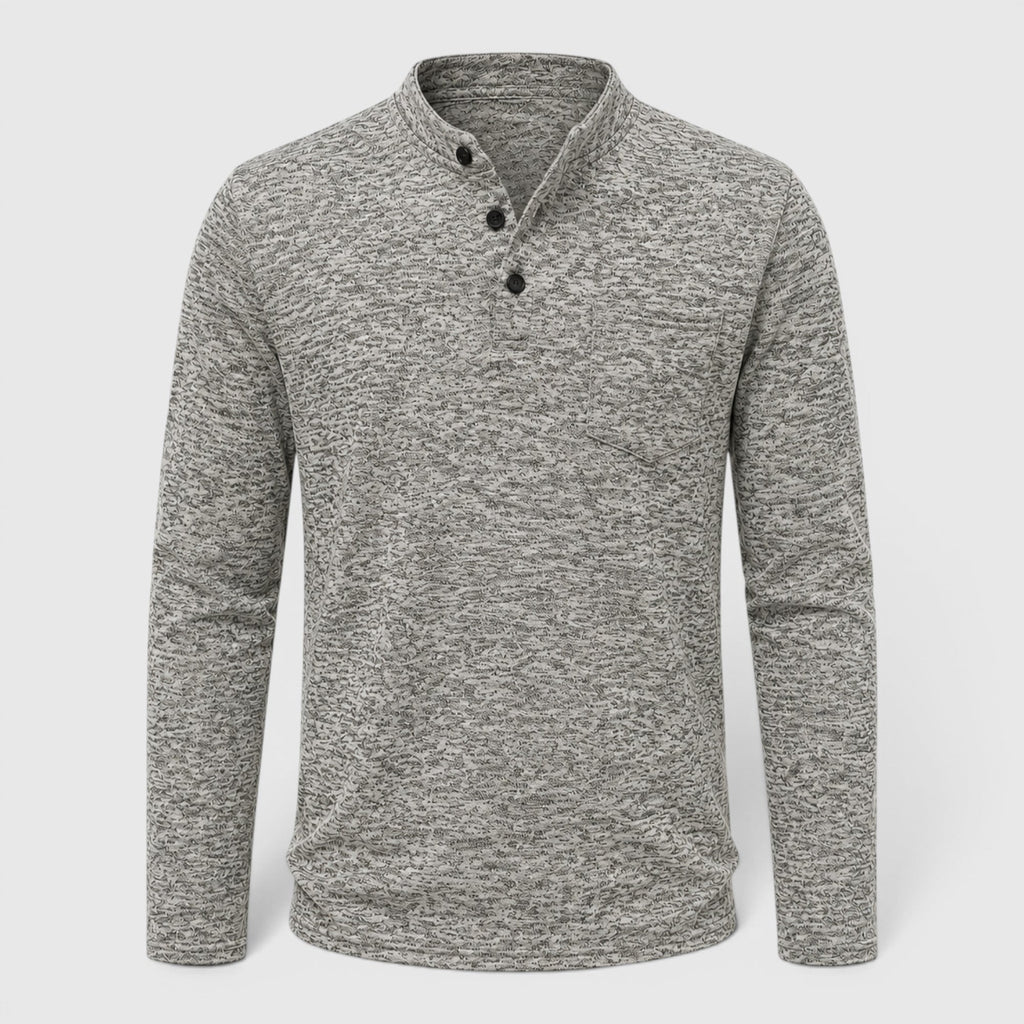 Ben Stand Collar Long Sleeve Polo