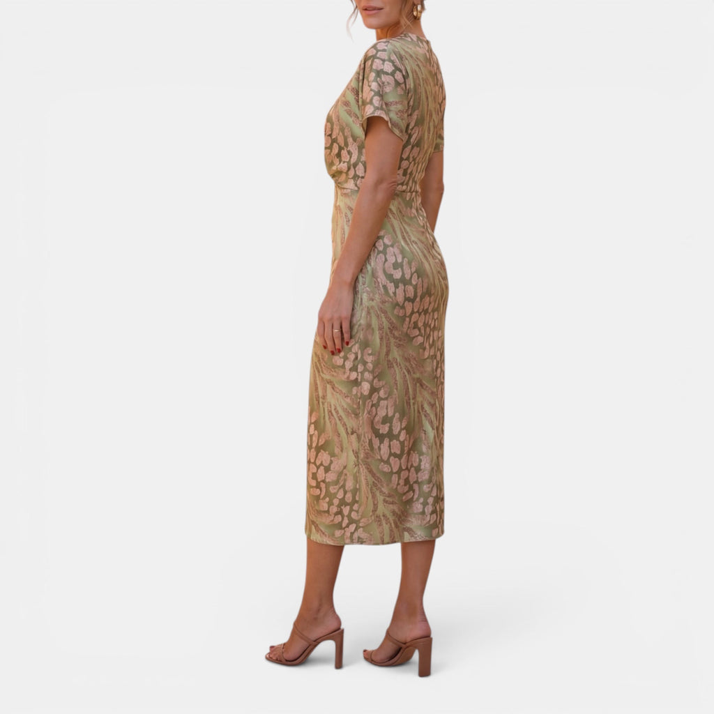 Kayla | Midi Dress Flattering Defined Waist Occasion Wear