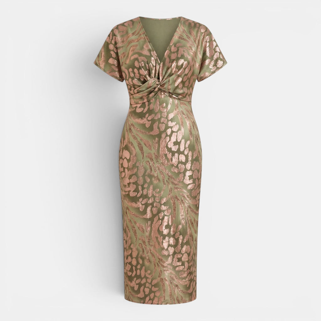 Kayla | Midi Dress Flattering Defined Waist Occasion Wear