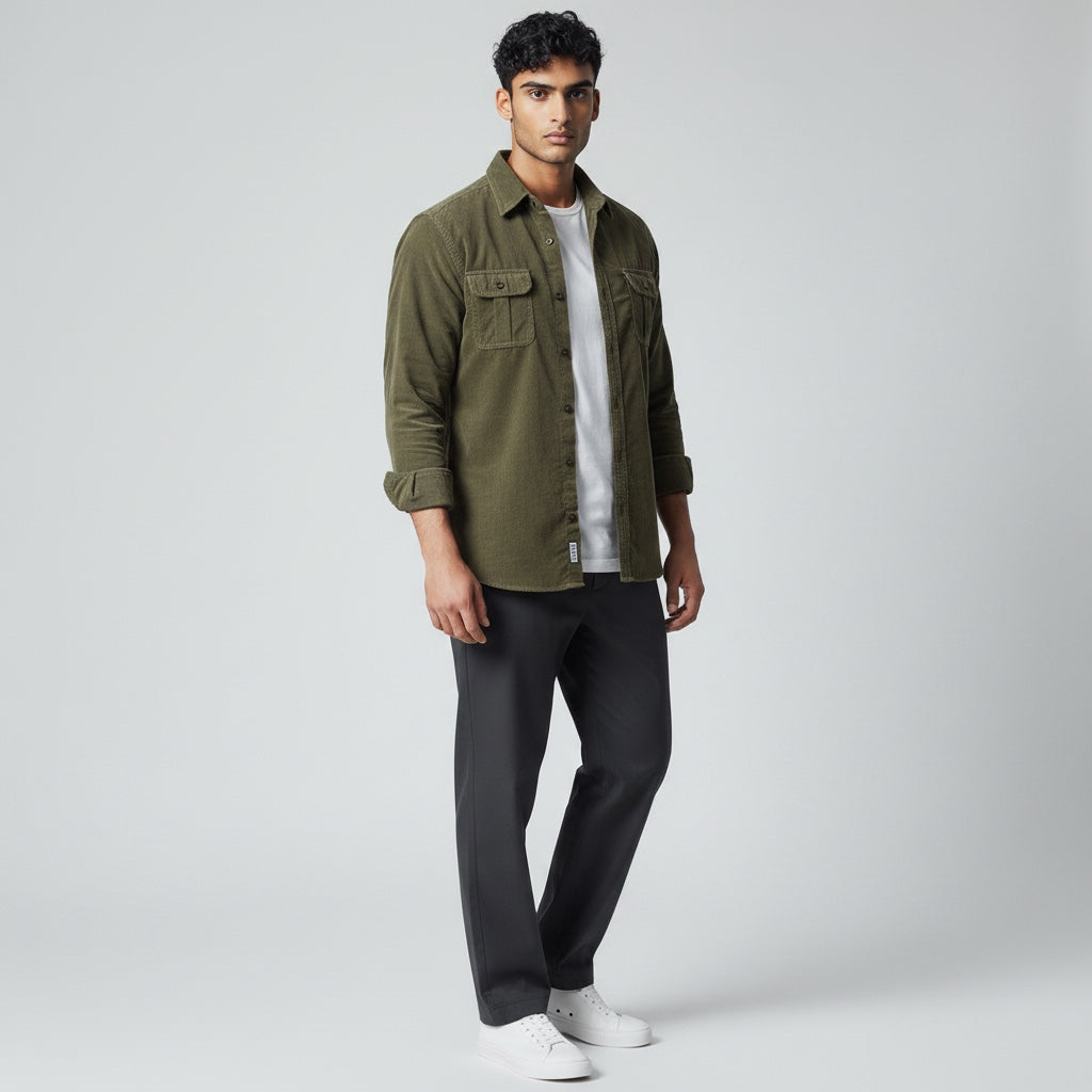 James Button-Up Corduroy Shirt