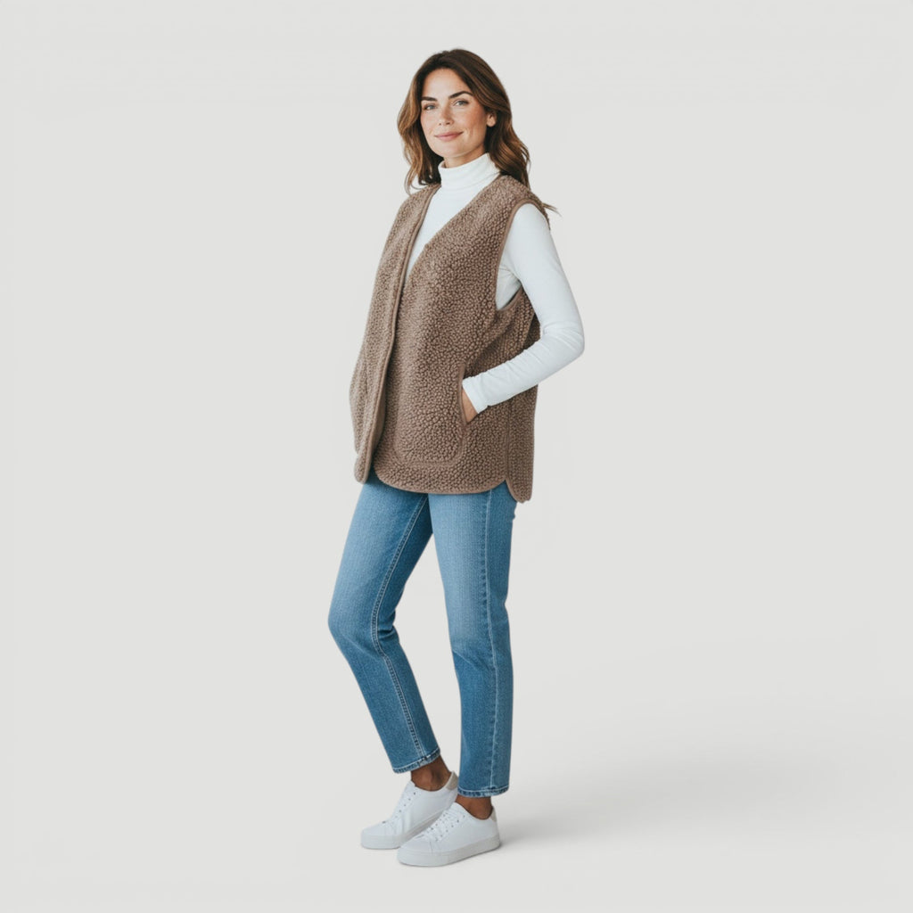 Olive | Women’s Elegant Sleeveless Sweater Casual Chic