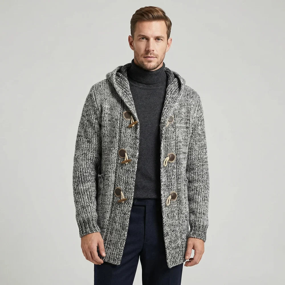 Cardigan Hooded Wool Nord - Mance Wear Wine Red / M