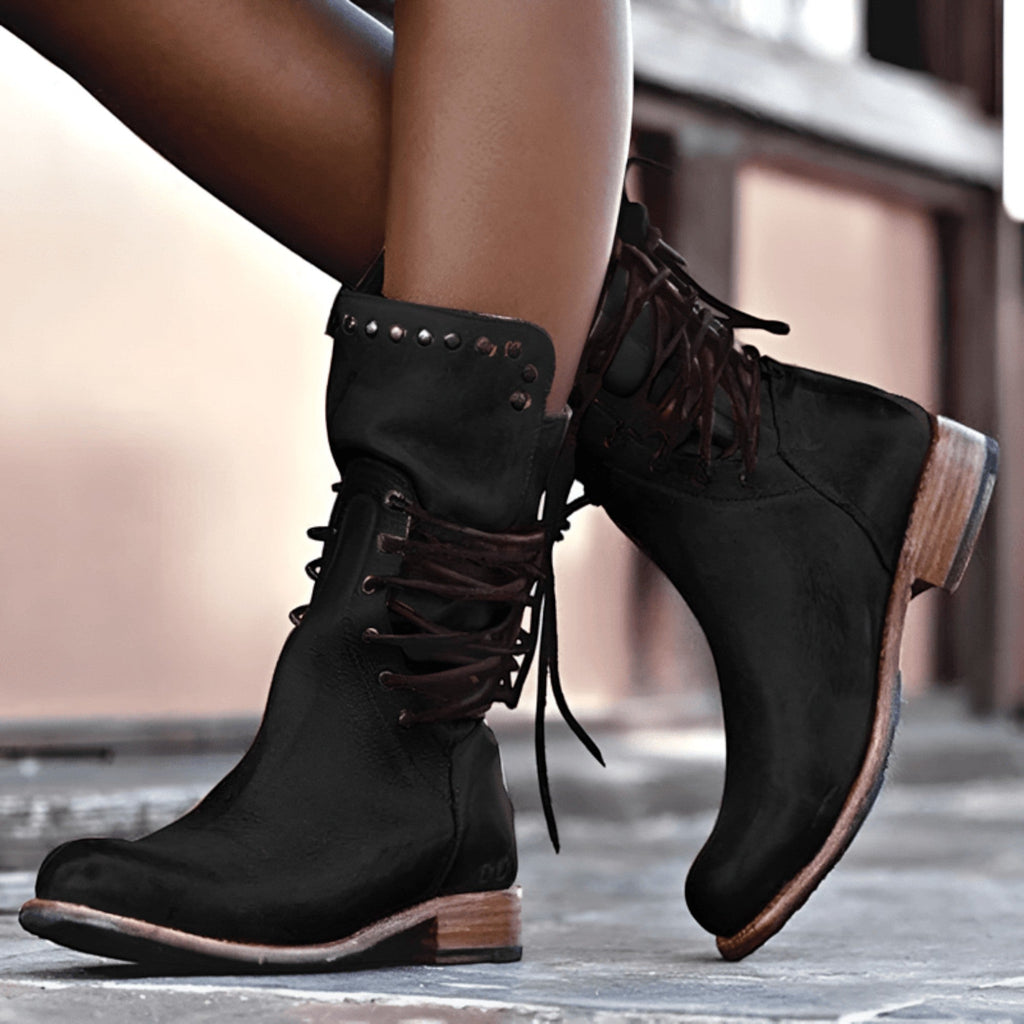 Clara Leather Orthopedic Ankle Boots