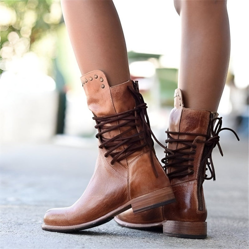 Clara Leather Orthopedic Ankle Boots