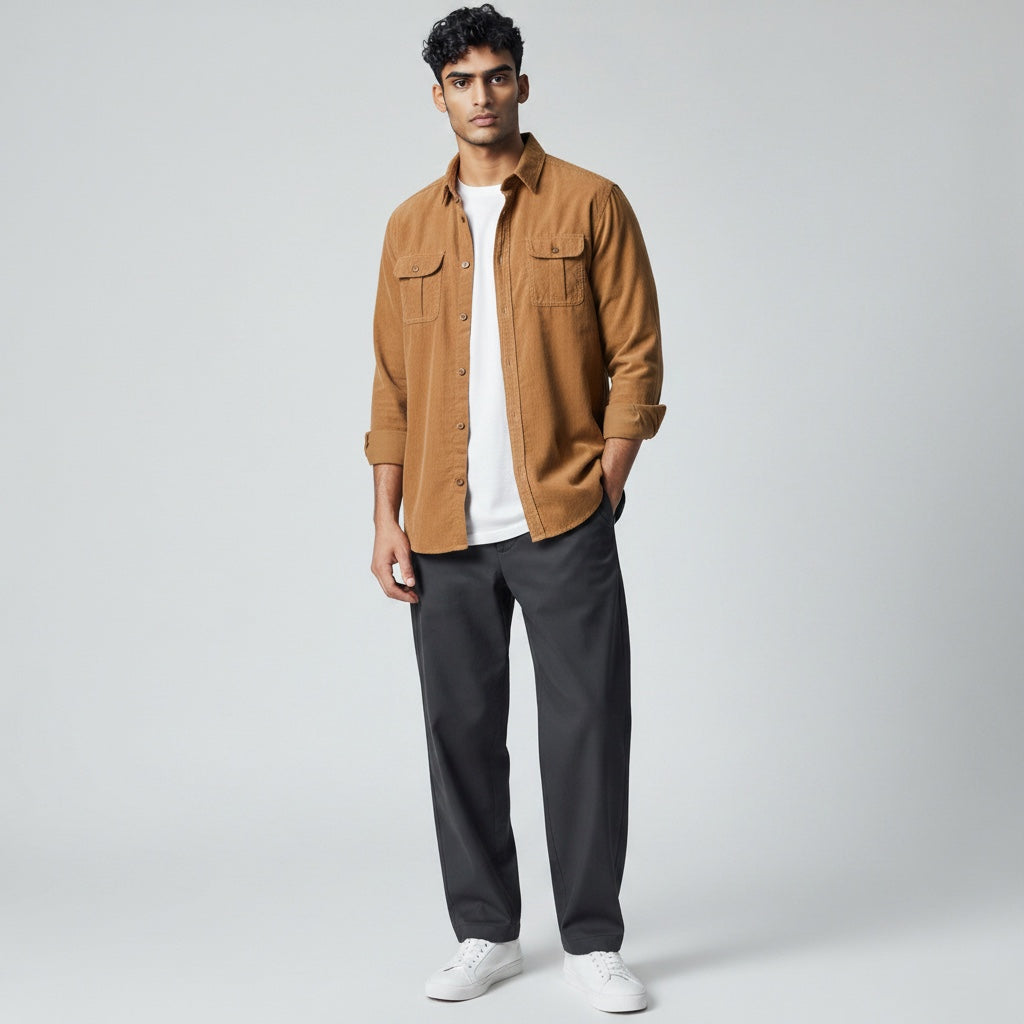 James Button-Up Corduroy Shirt
