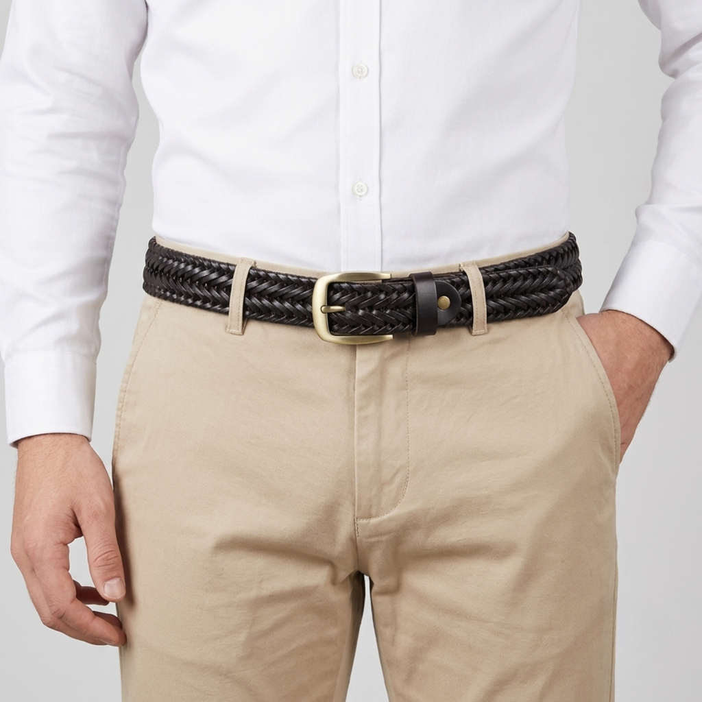 Dean Braided Leather Belt