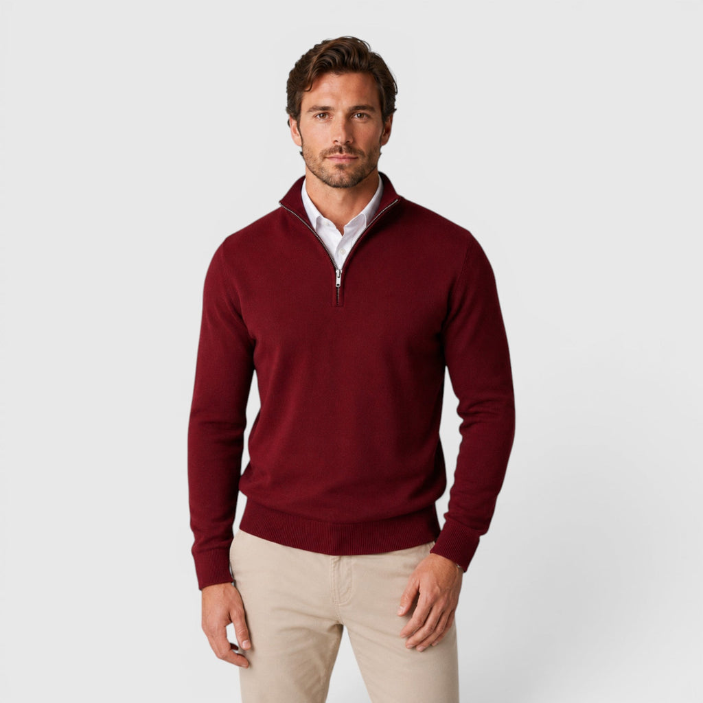 Ivan Long Sleeve Quarter Zip Sweater