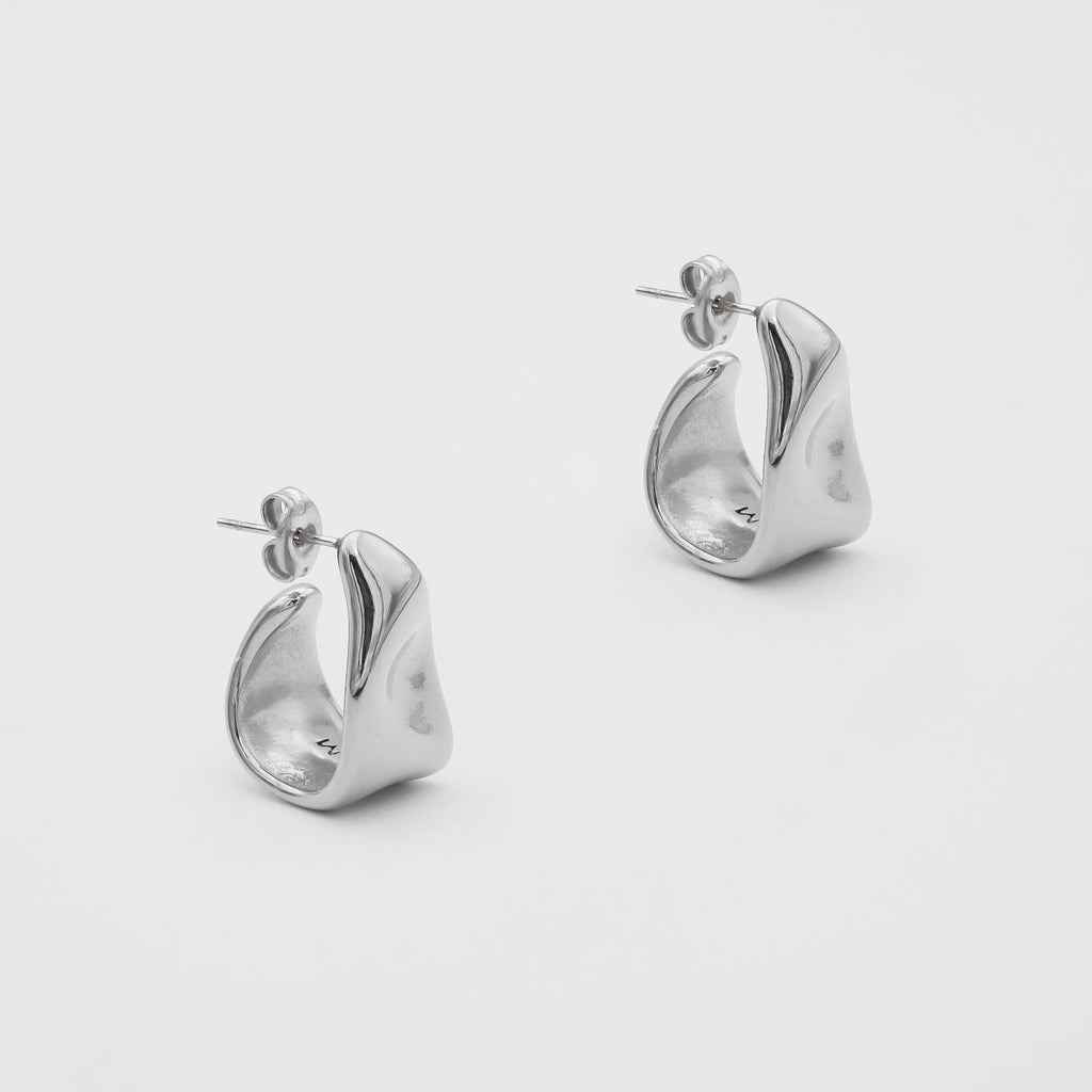 Mia Textured Half Hoop Earrings