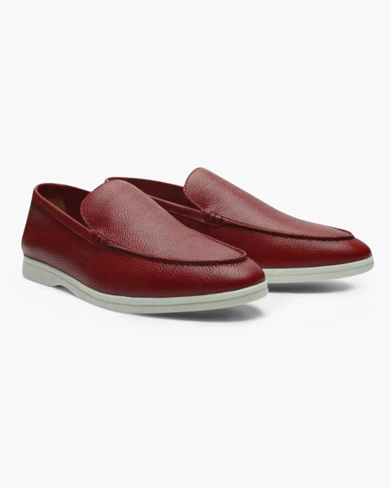 Heritage Cowhide Leather Loafers - Mance Wear Red / UK 5