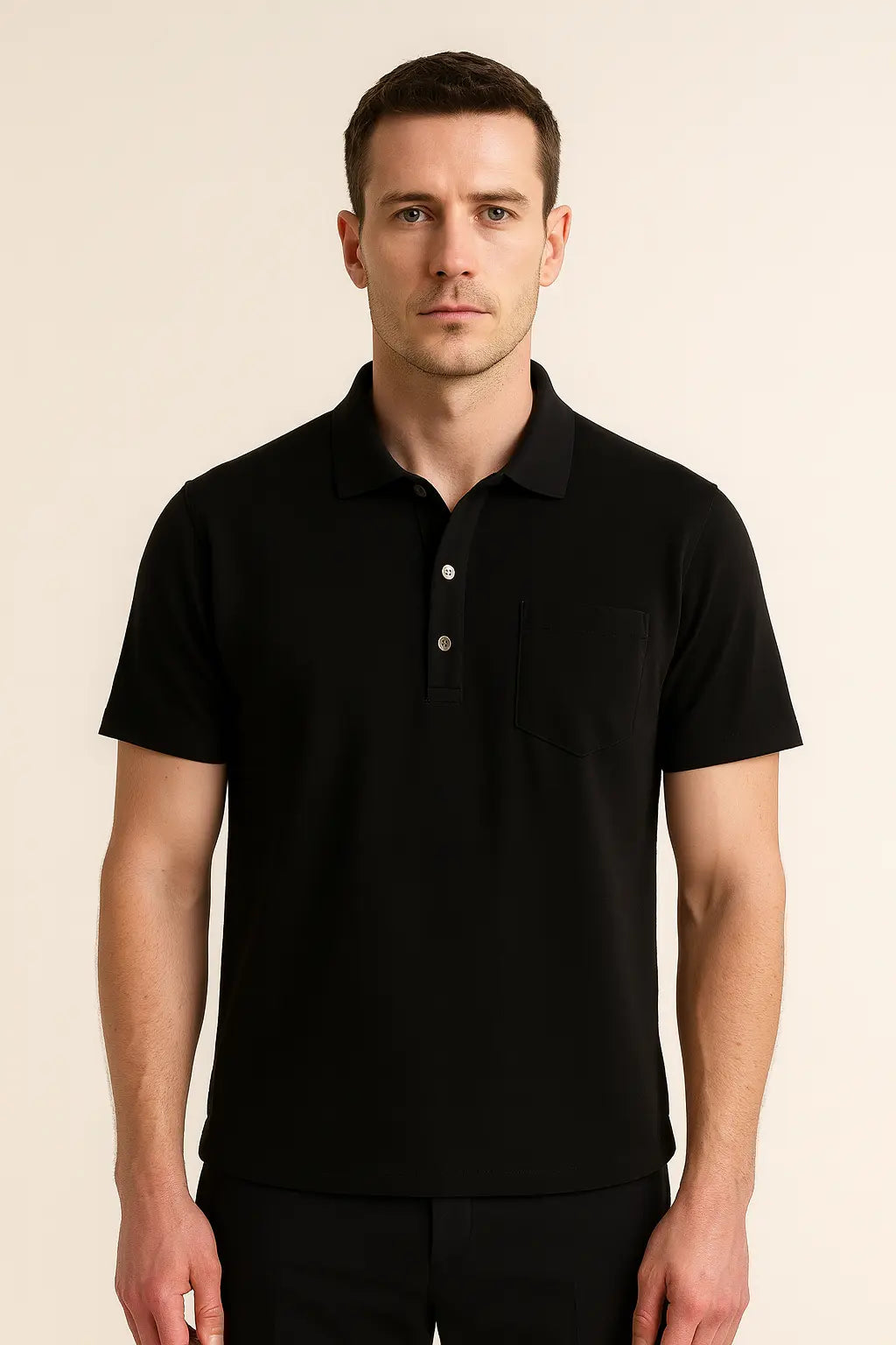 Linen-Cotton Popover Shirt