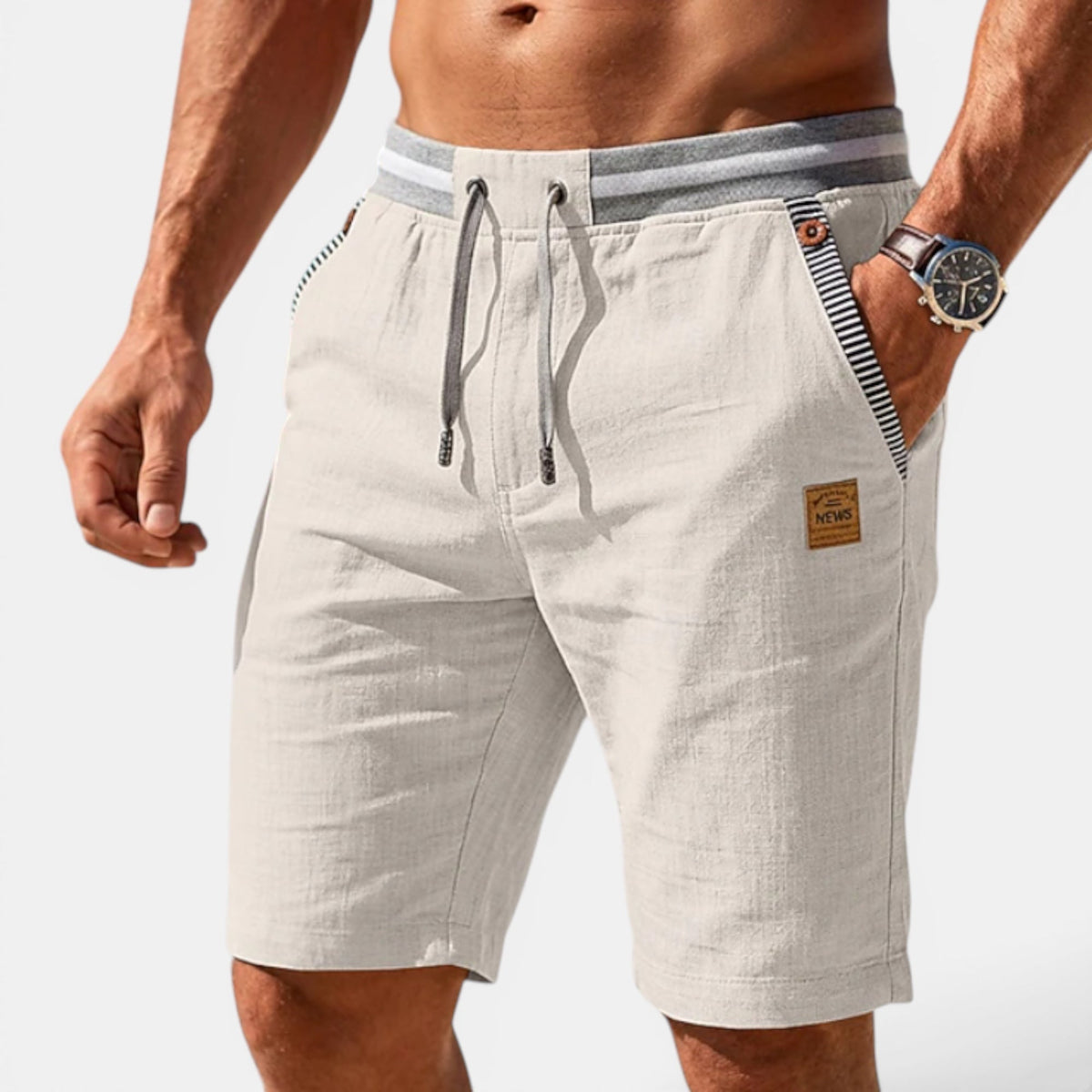 Wesley Elastic Waist Summer Shorts